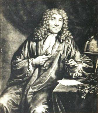 Antonie van Leeuwenhoek, the first microbiologist and the first person to observe bacteria using a microscope